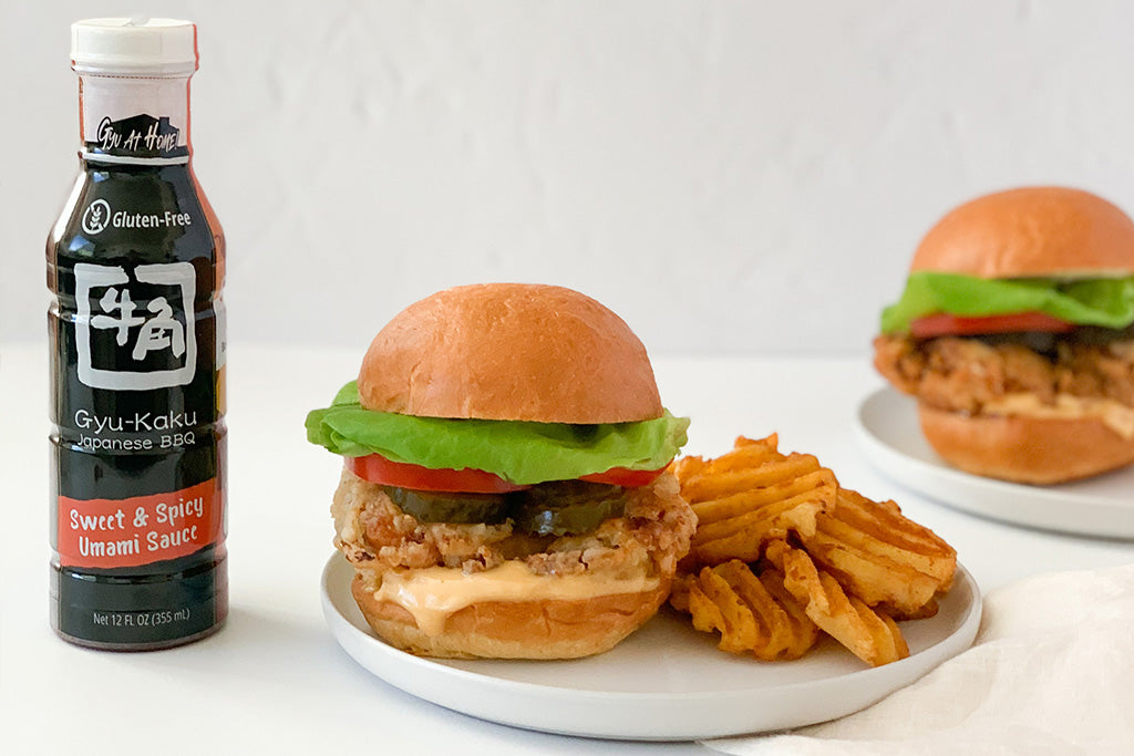 Fried Chicken Sandwich with Sweet & Spicy Garlic Aioli