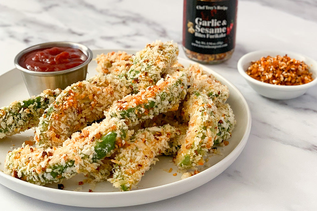 Garlic & Sesame Furikake Crusted Avocado Fries