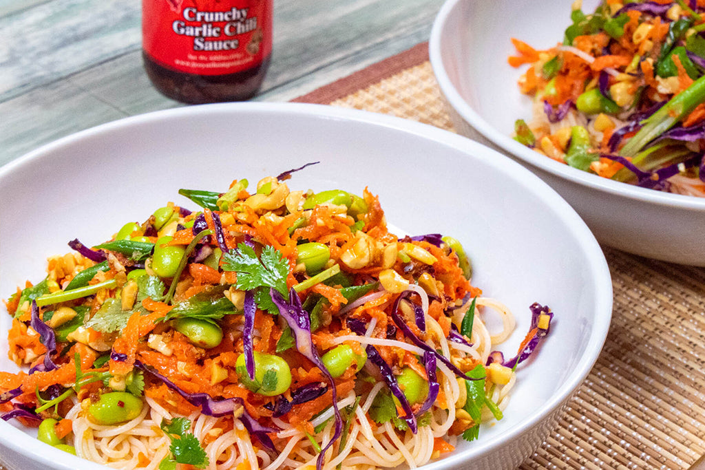 Crunchy Garlic Chili Noodle Salad