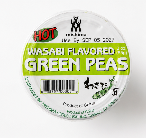 Mishima HOT Wasabi Flavored Roasted Green Peas Snacks – Mishima
